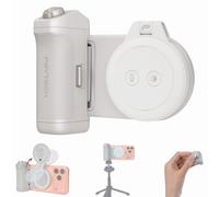PGYTECH MagCam 2 & MagGlow Kit: Agarre Smartphone MagSafe 3 en 1, powerbank 3000mAh, Disparador Bluetooth y luz LED magnética - Set Foto/Video para iPhone 12-17 (Niebla)
