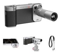PGYTECH RetroVa Set de Regalo Todo en Uno para iPhone 16 Pro MAX, con Teleobjetivo 2.35x, Funda de Teléfono Vintage, Empuñadura Bluetooth, Ranura MicroSD, Rosca 1/4"-20, Soporte para Trípode y Correa