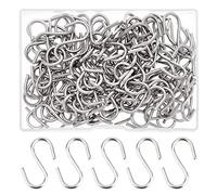 PH PandaHall 100 piezas Mini Ganchos en Forma de S de Acero Inoxidable, Ganchos en S Pequeños, 27mm, Gancho para Bolas de Navidad, Conectores de Metal para Colgar Joyas, Colgadores de Cadenas de