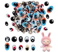 PH PandaHall 108 ojos de seguridad para amigurumi, 10 estilos, ojos de seguridad, ojos de plástico para ganchillo, con 20 arandelas para decoración de muñecas de ganchillo, 15 ~ 39 mm