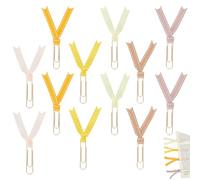 PH PandaHall 12 clips de papel con borde de puntada, 6 colores, marcapáginas, cintas, marcapáginas, metal, marcapáginas de hierro, notas de papel para volver a la escuela, oficina, profesores