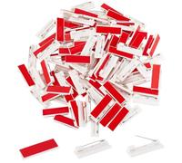 PH PandaHall - 120 barras de pasadores de seguridad autoadhesivas para barras de seguridad blancas Insignia de respaldo adhesivo rectangular alfileres de etiqueta de nombre para etiquetas de nombre,