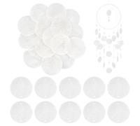 PH PandaHall 120 piezas de conchas redondas con 2 agujeros de 5 cm cuentas de concha Capiz colgantes de conector de concha natural para creación de joyas artesanales DIY, 49~49.5x0.5~1mm, Metal, Sin