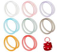 PH PandaHall 16 asas para bolso de mano, 8 colores, asas redondas de repuesto, bolso decorativo, mango de plástico liso, asas para bolsos de playa hechos a mano, asas de macramé, 12 cm