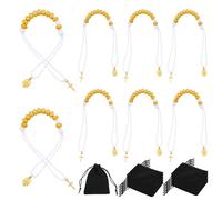 PH PandaHall 16 juegos de pulseras de rosario de bolsillo con cuentas de rosario de una década de cordón de regalo con cruz y bolsas de terciopelo para mujeres y hombres, regalos de bautizo, regalos