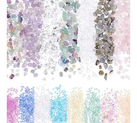 PH PandaHall 1600 cuentas cilíndricas de cristal de 8 colores de 3 mm con cuentas de piedras preciosas naturales para aretes, pulseras, collares, joyas, manualidades