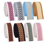 PH PandaHall 18 m 8 colores correas de 38 mm de polialgodón cinta flecha rayas espiga correas decorativas de sarga rollo de cinta de sarga para asas de bolsas cinturones DIY costura decoración de ropa