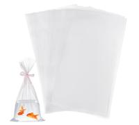 PH PandaHall 180 bolsas transparentes de 6 x 12 pulgadas, bolsas de pesca a prueba de fugas, bolsas de celofán OPP, bolsa de transporte de peces, doble sello inferior para peces, transporte vivo