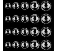 PH PandaHall 180 mini globos de cristal, 6 tamaños de botellas de bolas de orbs wish Glass Ball bolas de planeta UV Crystal Craft Ball para resina UV dados colgantes hacer 8~18 mm