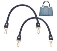 PH PandaHall - 2 Asas de Piel de Repuesto para Bolso, 40 cm, Mango DIY para Maletín, Cartera y Artesanías - Azul Prusiano