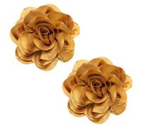 PH PandaHall 2 broches de flores extragrandes de 17,5 cm, pinzas para el pelo con flores grandes, broches de tela de satén, para sombrero, para mujer, ropa, vestido de boda, joyería, regalo, Poliéster