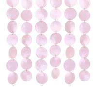 PH PandaHall 2 cadenas redondas de concha natural, conchas artesanales de color rosa brillante para campanillas de viento, cortinas para puertas, manualidades, decoración navideña