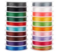 PH PandaHall 20 colores de 0,2 mm, cuerda de anudar china, hilo trenzado para pulseras, joyas, hilo para costura, manualidades, joyería, adorno de Navidad, 200 m