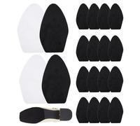 PH PandaHall 20 pegatinas de suela antideslizante para zapatos de piel de ante, color negro, medias suelas antideslizantes, protectores para suelas, adhesivos para danza zapatos con tacón alto 12,7 x