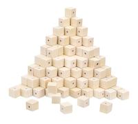 PH PandaHall 200 cubos artesanales de madera con cuentas cuadradas de madera, 15 x 15 mm, bloques no acabados para proyectos de manualidades, joyas, creación de decoración del hogar
