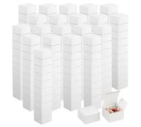 PH PandaHall 200 mini cajas de regalo cuadradas pequeñas de cartón blanco, cajas de papel kraft para fiestas, bomboneras, cumpleaños, bodas, Navidad, 5 x 5 x 3 cm