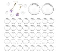 PH PandaHall 200 mini globos de cristal, botellas de bola de vidrio de 12 mm, bolas de orbes de deseo, esferas de vidrio, esferas de cristal, bola de cristal UV planeta para manualidades de resina UV,