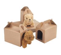PH PandaHall 24 cajas para bomboneras para fiestas Adopta un cachorro Bomboniere para fiestas, caja para dulces para perros domésticos plegable para cumpleaños cachorro animal pollito, 14 x 9 x 15 cm