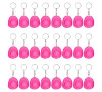 PH PandaHall 24 llaveros de sombrero de vaquero occidental, llavero de sombrero, mini sombreros de plástico, colgante con anillos para recuerdos de fiesta occidental, regalos, manualidades, llavero