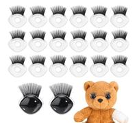 PH PandaHall 24 pestañas para muñecas, 31,5 mm, pestañas de plástico transparentes, ojos de seguridad, pestañas para manualidades, accesorios para ganchillo, peluches, amigurumi, artesanía, Halloween