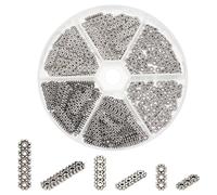 PH PandaHall 240 piezas de barras espaciadoras separadoras de hilos tibetanos antiguos espaciador de 3/4/6 agujeros conector para barra terminal de conexión múltiple para joyas en capas