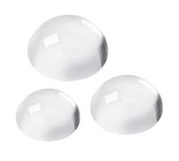 PH PandaHall 3 pisapapeles de cristal con forma de cúpula de cristal, lupa redonda, accesorios de escritorio de oficina, accesorios divertidos de recuerdo de oficina, regalo de mesa, para leer en el
