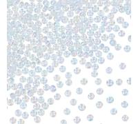 PH PandaHall 3000 cuentas de cristal de 3 mm, minicuentas espaciadoras de color transparente de color arcoíris, cuentas de cintura para hacer joyas, aretes, pulseras, collares, llaveros, agujero de 1