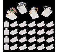 PH PandaHall 36 soportes de plástico para anillos pequeños, clips de anillo único, soportes de exhibición de anillos, organizadores de anillos, exhibición de joyas para el hogar, feria comercial,