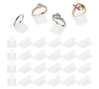 PH PandaHall 36 soportes de plástico transparente para anillos pequeños de exhibición de joyas transparentes de un solo dedo, anillo de soporte para anillos de compromiso, boda, joyería, vendedores,