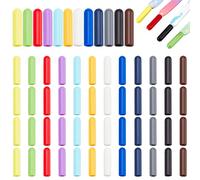 PH PandaHall 36 unidades de 12 colores para cordones de zapatos, 20 x 5 mm extremos del cable del cordón de los zapatos de plástico extremos de la bala del cordón de repuesto para la creación de joyas