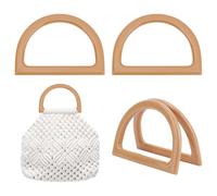 PH PandaHall 4 asas de resina en forma de D, asas decorativas de repuesto para bolsas de macramé, ganchillo, bolsos, pajitas, playa, lona, cartera, monedero, Perú, 12 x 8,5 cm