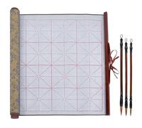 PH PandaHall 4 unids sin inostro set para práctica de caligrafía china reutilizable agua escritura paño mágico Rollos Pinceles para caligrafía china para práctica 91.3x39.5cm