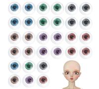 PH PandaHall 48 pares de ojos de Halloween, 6 colores, ojos de resina para manualidades, 12 mm, ojos humanos realistas, globos oculares huecos para Halloween, accesorios de Halloween, marionetas, osos