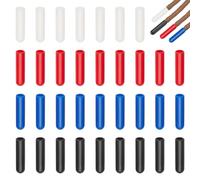 PH PandaHall 48 puntas de cordones de zapatos, 4 colores, puntas de encaje para zapatos, puntas de encaje para zapatos, tapa de extremo de cordón, cabeza de cordón de plástico para cordones, tenis