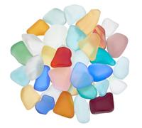 PH PandaHall 500 g de piedras de cristal marino, guijarros de cristal de colores, piedras preciosas esmeriladas, grava para acuarios, relleno para macetas, 21 ~ 38 mm