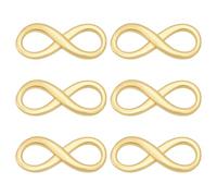 PH PandaHall 6 colgantes de plata de ley 925 con símbolo infinito, marcos de eslabones infinitos, eslabones de joyería para mujer, pendientes, collares, pulseras, joyería, dorado, 12 x 5 mm