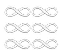 PH PandaHall 6 colgantes de plata de ley 925 con símbolo infinito, marcos de eslabones infinitos, eslabones de joyería para mujer, pendientes, collares, pulseras, joyería, platino, 12 x 5 mm
