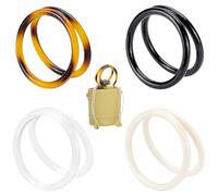 PH PandaHall 80 piezas de mango para bolso de anillo redondo, asas para bolsos de madera en 4 colores, reemplazos para pajitas de verano, bolsas de lona de playa, bolsa de ganchillo de macramé