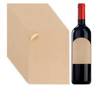 PH PandaHall 80pcs Etiquetas adhesivas impermeables Botella de vino, Etiquetas de botella de vino arqueadas Kraft Etiquetas en blanco para impresora de inyección de tinta Etiquetas, castillo casa 12 x