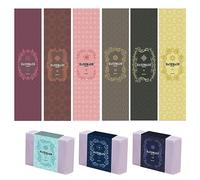 PH PandaHall 90 cintas de etiquetas hechas a mano, 9 estilos florales de papel kraft para jabón, etiquetas verticales de papel de jabón, fundas de jabón para barras de loción de jabón, envoltura de