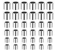 PH PandaHall 90 cuentas espaciadoras de metal de plata de ley 925, cuentas espaciadoras de 1 mm, 1,5 mm, 2 mm, cuentas sueltas para aretes, collares, pulseras, colgantes, regalo de bricolaje,