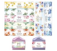 PH PandaHall 90 envoltorios de jabón de flores de bañera para jabón casero, 9 estilos, etiquetas de jabón floral de acuarela, papel de embalaje de jabón para jabón hecho a mano, barras de loción de