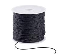 PH PandaHall Aproximadamente 45 m/Rollo 0.8mm Hilo de Nylon Cordón de Joyería Negro para Fabricación de Joyería