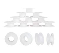 PH PandaHall Bobinas vacías blancas de 20 mm, 20 bobinas de plástico, bobinas de hilo para manualidades, bobinas pequeñas para tejer, trenzar, macramé, abalorios, ganchillo, joyas Kumihimo