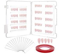 PH PandaHall Caja de almacenamiento para uñas, 23 x 30,6 cm, organizador de uñas, caja expositora, contenedor con 50 tablas de exhibición acrílicas y cinta adhesiva para salón de uñas, uso doméstico