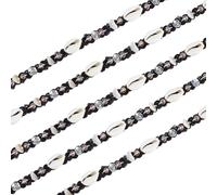 PH PandaHall Cinta de encaje con cuentas de 1 m, cinta de costura de cauris, ribete de tela tejida, adorno decorativo de encaje de ganchillo para manualidades, costura, ropa, novia, boda, decoración