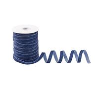 PH PandaHall Cinta de terciopelo, 50 yardas, azul marino, satén de una sola cara, regalo de bricolaje, amplia aplicación