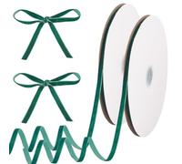 PH PandaHall Cinta decorativa de terciopelo verde de 1/4 pulgadas x 50 yardas, cinta decorativa de terciopelo de una sola cara para ramos, envoltura de regalos, corona de Navidad, boda, fiesta