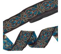 PH PandaHall Cinta jacquard vintage de 7 m, 3,3 cm, ribete de encaje bohemio, cinta tejida étnica para coser ropa, manualidades, decoración del hogar, envoltura de regalos de boda, correas de bolsa de