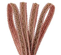 PH PandaHall Cinta trenzada marrón de 1,5 cm para costura, 1,5 cm de poliéster, cinta para tapicería, disfraces, manualidades, joyería, cortina, decoración de disfraces